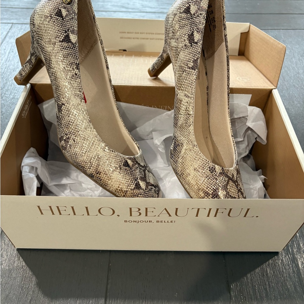 Elegant Snakeskin Patterned Heels